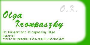 olga krompaszky business card